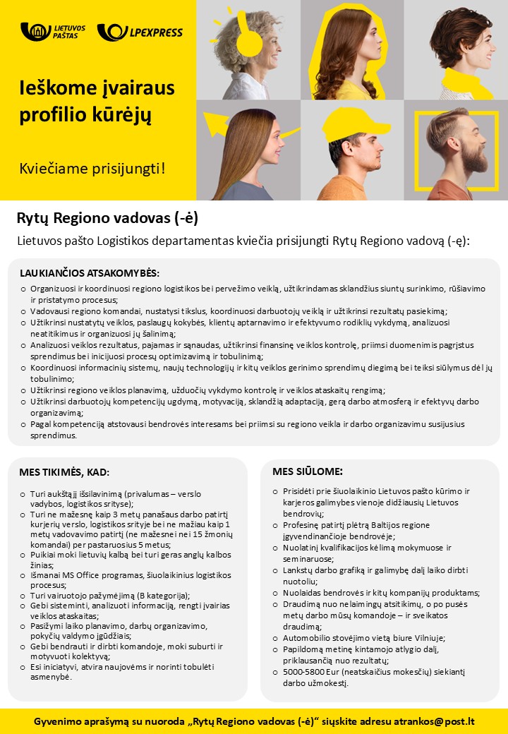 Rytų Regiono vadovas (-ė)