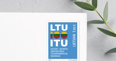 Pašto ženklas Lietuvos šimtmečiui Tarptautinėje telekomunikacijų sąjungoje
